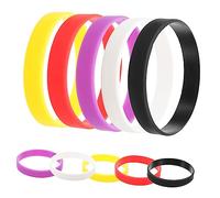 Abaodam 10 Pièces Bracelet silicone faire la fête Mariage mesdames sportif bracelet de badminton bracelet de sport en plein air bracelets d'équipe sportive bracelets de rugby Gel de silice