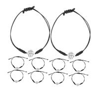 Abaodam 10 pièces Bracelets de Volley-ball Tressés Réglables Lot pour Adolescentes et Joueurs Accessoires Équipe et Élégants pour Esprit Équipe et