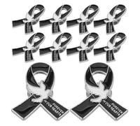 Abaodam 10 Pièces Broche Oiseau de Paix Noire Métal Lot de Pins Corsage Souvenir pour Sac à Dos Vêtements et Badge Commémoratif Épingle Corsage Symbolique de Mémoire et Respect
