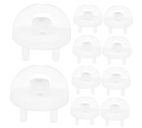 Abaodam 10 pièces Cache Prise Électrique Sécurisé pour Garçon Fille Protection Murale Toucher avec Poignée Utilisation à et Publique Installation Facile Design Durable Couleur Blanche