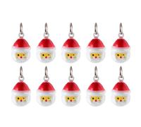 Abaodam 10 Pièces Clochette Père Noël pour Collier Chien, Grelot Animal | Pendentif pour Collier, Accessoire de Sécurité à Libération Rapide, Forme Père Noël, Usage Animal