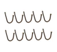 Abaodam 10 Pièces Crochet Bronze pour Suspendre Outils de Jardin Vis Crochets Robustes pour Trousseaux Serviettes Vêtements