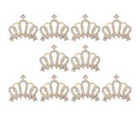 Abaodam 10 pièces Décorations DIY Couronnes et Cristal Accessoires Embellissement pour Vêtements Épingles Cheveux Décoratives Légères et Faciles à Utiliser