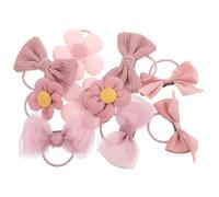 Abaodam 10 Pièces Élastiques pour Cheveux de Chiot avec Nœuds en Tissu Adorables pour Petits Chiens, Accessoire Pratique pour Garder Poils Yeux en Toutes Occasions