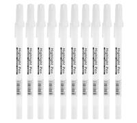 Abaodam 10 Pièces Feutres Blancs de Marquage pour Peintres et Étudiants | Écriture Fluide, Effets Scintillants sur Papier Noir, Corps en Plastique, pour Dessin et Couleur Aléatoire Style Aléatoire