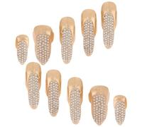Abaodam 10 Pièces Griffes D'ongles Chat en Alliage de Zinc Décorées Artificiels, Accessoires Costume Punk Gothique pour Cosplay et Performances Féminines