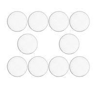 Abaodam 10 Pièces Grille de Barbecue Ronde Jetable en Fer Argenté Trous en Maille, Pliable et Facile à Nettoyer pour Repas en Plein Air et Barbecues