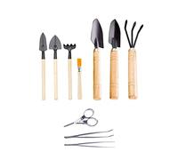 Abaodam 10 Pièces Kit de Outils de Jardinage Multifonctionnels pour Mini Plantes Accessoires de Jardinage Pratiques pour Bonsaïs Décoration de Mini