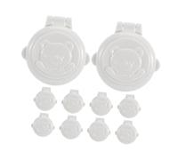 Abaodam 10 Pièces Lot de 10 Verrous de Sécurité en Plastique pour Boutons-poussoirs, Protections Anti-pression pour Interrupteurs Lave-linge, Housses de Protection Garçon et Filles,