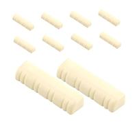 Abaodam 10 pièces Lot de Écrous Mandoline Beige Plastique Sillet de Tête pour Instruments à Cordes Acoustiques Guitare Mandoline Banjo Ukulélé Remplacement Fiable