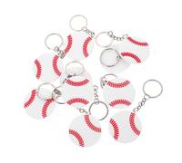 Abaodam 10 Pièces Lot de Porte Clés de Sport PVC Durable Accessoires Suspendus pour pour Clés et Décoration