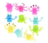 Abaodam 10 Pièces Marionnettes à Doigts Miniatures en TPR, Jouets pour Couvrir Les Doigts, Styles Aléatoires de Monstres Colorés, pour Raconter des Histoires, pour Fêtes Style Aléatoire