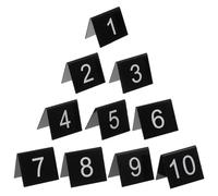 Abaodam 10 Pièces Marqueurs de Triangulaires en Acrylique, Panneau de Numéro de Table pour Jeux d'Enquête, Design Numéroté 1-10, Robustes et Pratiques, Décorations de Scène de Crime pour