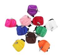 Abaodam 10 Pièces Mini Backpacks for Dolls with Functional Zipper Pretend Play Accessories for Role Playing and Travel
