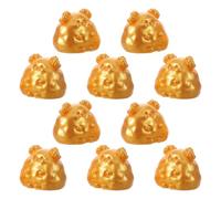 Abaodam 10 Pièces Mini Figurine Mouton en Résine Dorée, Statue Zodiaque | Finition Polie, Détails Vifs et Solide, pour Bureau ou Bibliothèque, Style Traditionnel et Ferme
