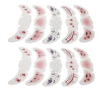 Abaodam 10 Pièces Patchs de Maquillage Pailletés Visage Effet Taches de Rousseur Réaliste, Papier Transfert à L'eau, Adaptés pour Cosplay et Peaux Sensibles