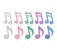 Abaodam 10 Pièces Pendentifs en Acrylique Note Musicale pour Bijoux Diy, | Création Bracelets et Colliers, Forme Créative, Usage Polyvalent, Lot