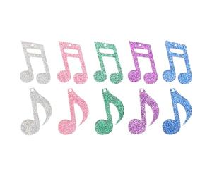 Abaodam 10 Pièces Pendentifs en Acrylique Note Musicale pour Bijoux Diy, | Création Bracelets et Colliers, Forme Créative, Usage Polyvalent, Lot