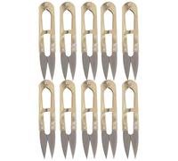 Abaodam 10 Pièces Petits Ciseaux à Broder en Fer, Coupe-fils U, | Design à Ressort en U, Finition Or, pour Projets DIY et Travaux Créatifs