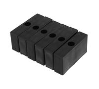 Abaodam 10 Pièces Protecteur de verrouillage de fenêtre Verrouiller pour la porte coulissante en verre kit d'extension de porte épaisse cale de butée de porte en caoutchouc nylon Noir