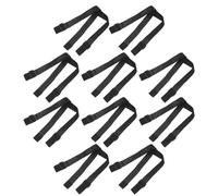 Abaodam 10 Pièces Sangle Élastique Extensible pour Lampe Frontale Bande de Phare Polyester Noir pour Lampe Torche Réparation et Camping