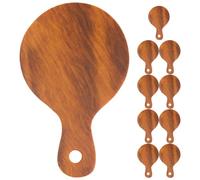 Abaodam 10 pièces Set de Mini Planches à Découper Rondes Bois pour Décoration Miniature Cuisine DIY Accessoires Micro Scène Maison Tiny Cutting Boards