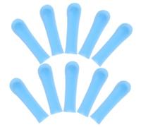 Abaodam 10 pièces Silicone Ear Spoon Covers Replacement Sleeves For Comfortable Ear Wax Removal Compatible With Various Spoons Bleu