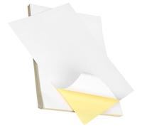 Abaodam 100 Feuilles de Papier Autocollant Mat Blanc A4 en Pvc pour Imprimantes à Jet D'encre Forte Adhérence, Papier Imprimable pour Murales et Décorations de Fenêtres