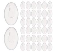 Abaodam 100 Paires plaquettes de nez pour lunettes remplacement de plaquette nasale de lunettes en silicone Transparent