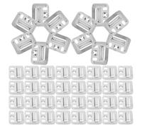 Abaodam 100 Pièces de Supports Muraux en Acier Inoxydable Épais, Résistants la Corrosion et Stables, pour Fixation de Panneaux Muraux Intégrés en Fibre de Bois Argentés