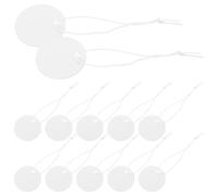 Abaodam 100 Pièces Étiquettes Prix avec Corde Élastique Étiquettes Vierges Rondes pour Bijoux Accessoires et Vêtements pour Shopping et Emballage