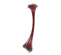 Abaodam 100 Pièces Fil de Morsure Haute Résistance avec Émerillon Crocheté Rouge pour Truite et Carnassiers