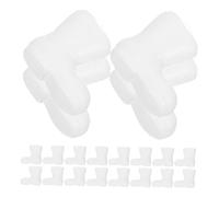 Abaodam 100 pièces Lot de Bottines Miniatures de Noël Plastique Blanc Décorations de Maison de Poupée pour Projets DIY Accessoires de Fête Compacts et Polyvalents
