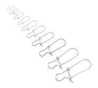 Abaodam 100 Pièces Lot de Émerillons à Clip Acier Inoxydable Connecteurs de Résistants Clips Rapides pour Leurres Kit Complet - pour Eau Douce et Mer