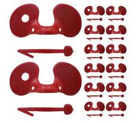 Abaodam 100 Pièces Lunettes de Poulet en Plastique Rouge, Surface Lisse et Matériau Sûr, pour Poulets en Cour et Serrage, Prévention des Combats Couleur Aléatoire
