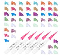 Abaodam 100 Pièces Protège-Griffes pour Chats, Protection des Pattes | Capuchons à Griffes pour Animaux de Compagnie, Usage Facile, Ne Gêne Pas les Gestes Normaux, pour Chat et Couleur Aléatoire
