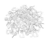 Abaodam 100 Pièces Punaises à Crochet Transparentes pour Tableau, Acier