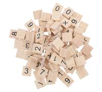Abaodam 100 pièces Tuiles Bois Numériques pour Apprentissage Mathématiques Garçon Fille DIY Éducatif Puzzle Chiffres et pour Jeux et Décoration