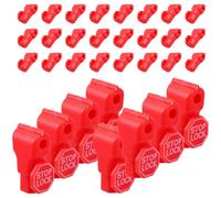 Abaodam 100 Pièces Verrou de Crochet D’affichage Rouge 6mm en Plastique | Opération Main, Installation Simple, Anti-glissement Accidentel, Gain de Place, Rayonnage Commercial