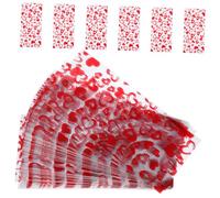 Abaodam 100 Sachets Transparents en Cellophane 12,5 X 27,5 Cm Motifs Cœur Ajourés, pour Bonbons et Biscuits, Paquet de Fête et Présent Saint-valentin, Emballage Sucré et Romantique