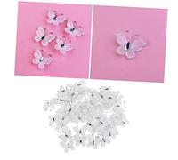 Abaodam 100pièces Décorations Maille Appliqué pour Mariage pour Invitations Et Fêtes Blanc