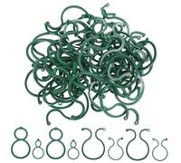 Abaodam 100Pièces Garden Plant Support Clips Adjustable Clips for Tomatoes Vines and Flowers Secure Gardening for Healthy Growth