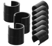 Abaodam 10pcs Butée de Drapeau de Pelouse en Plastique Noir, Clips Anti-Vent Portables et Résistants pour Support de Drapeau de Jardin Extérieur