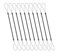 Abaodam 10pcs Dragonne Élastique Noire en Plastique pour Stylo Haute Élasticité et Compatibilité, Cordon Anti-Perte Rétractable pour Tablette et Téléphone
