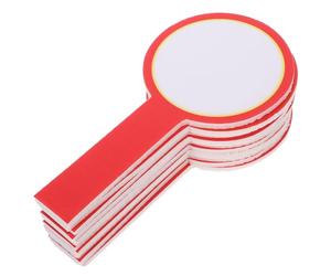 Abaodam 10pcs Palettes de Vente aux Enchères Rouges en Plastique Surface Lisse et Effaçable, Mini Carte Portable pour Scoring et Événements Sportifs