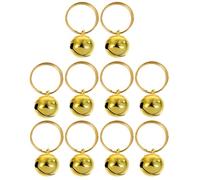 Abaodam 10pièces Cloches Suspendues Acier Inoxydable pour Collier De Chien Et Chat Décoration Artisanale pour Noël Mariage Et Anniversaire