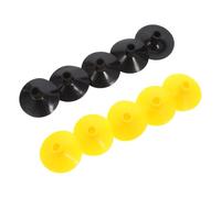 Abaodam 10pièces Lot de Flèches à Ventouse pour Garçon Fille Accessoire Tir à Arc Flèches de Remplacement Noires et Jaunes Léger pour Pratique et Loisirs Plein Air