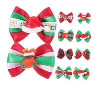 Abaodam 10pièces Nœuds Poils De Chien Accessoires De Coiffure pour Animaux Nœuds De Noël pour Petits Chiens Et Délicats Décoratifs Et Élégants