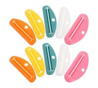 Abaodam 10pièces Presse-tube de Dentifrice Manuel Distributeur pour Pommades Crèmes Lavantes et Crèmes pour Mains Lot de Clips Économiques
