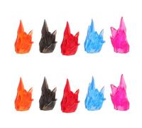 Abaodam 10pièces Statues de Flammes Miniatures Figurines de Village Soi-même Thème du Feu Accessoires pour Micro-paysages et Décorations de Jardin